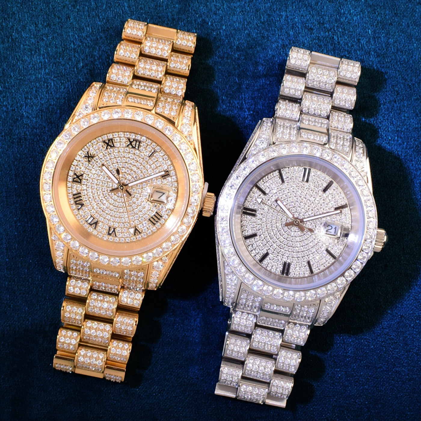 Iced out Watches Mens Big Face Watch