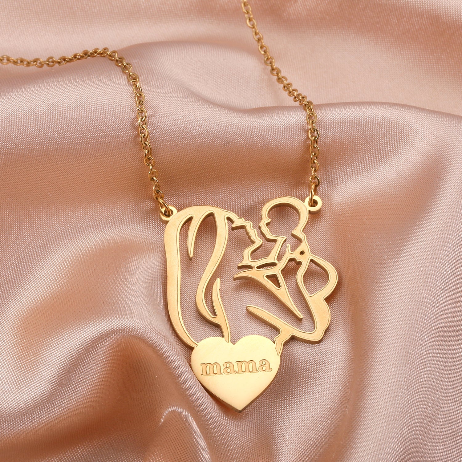 Gold mom necklace on sale personalized