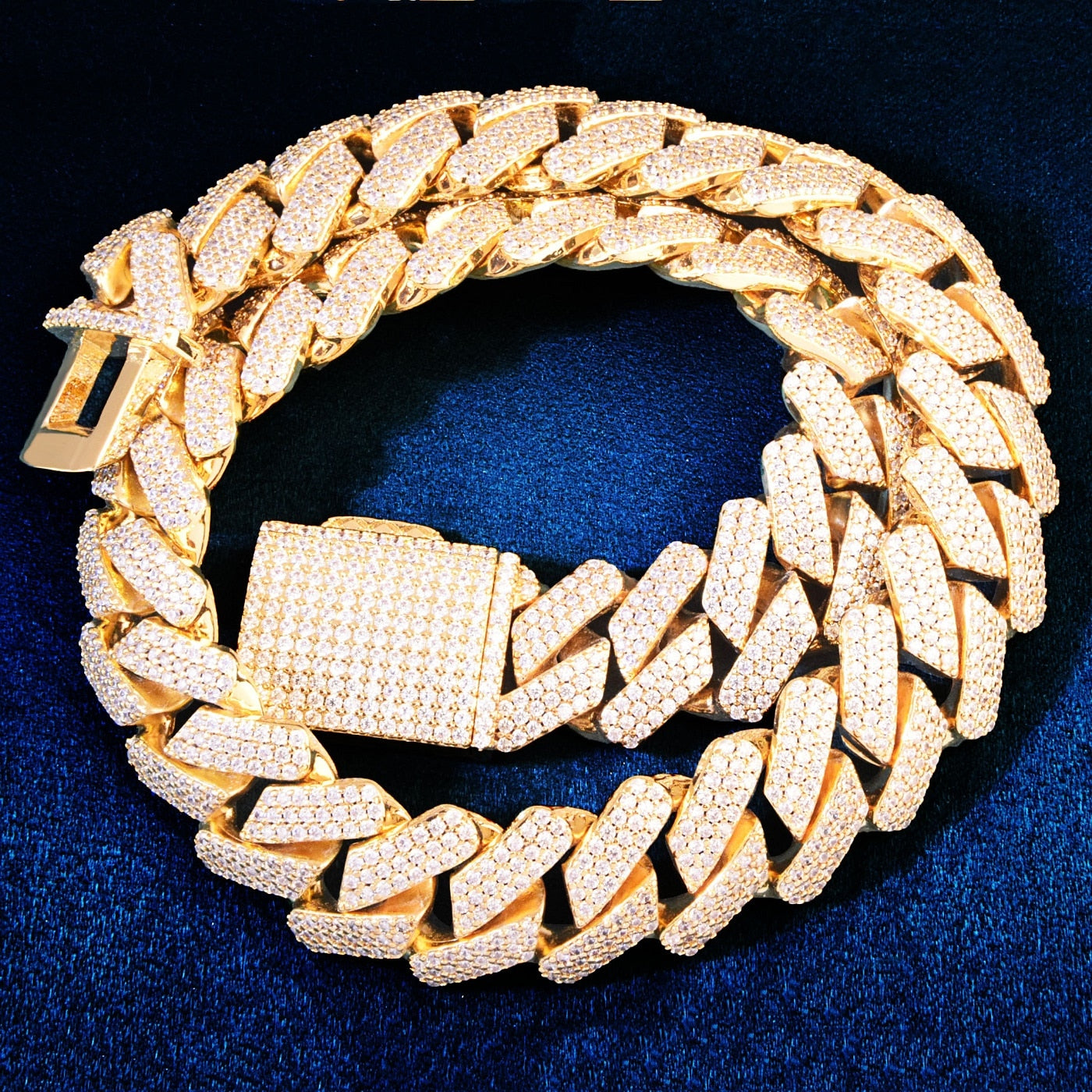 Real iced out hot sale cuban link