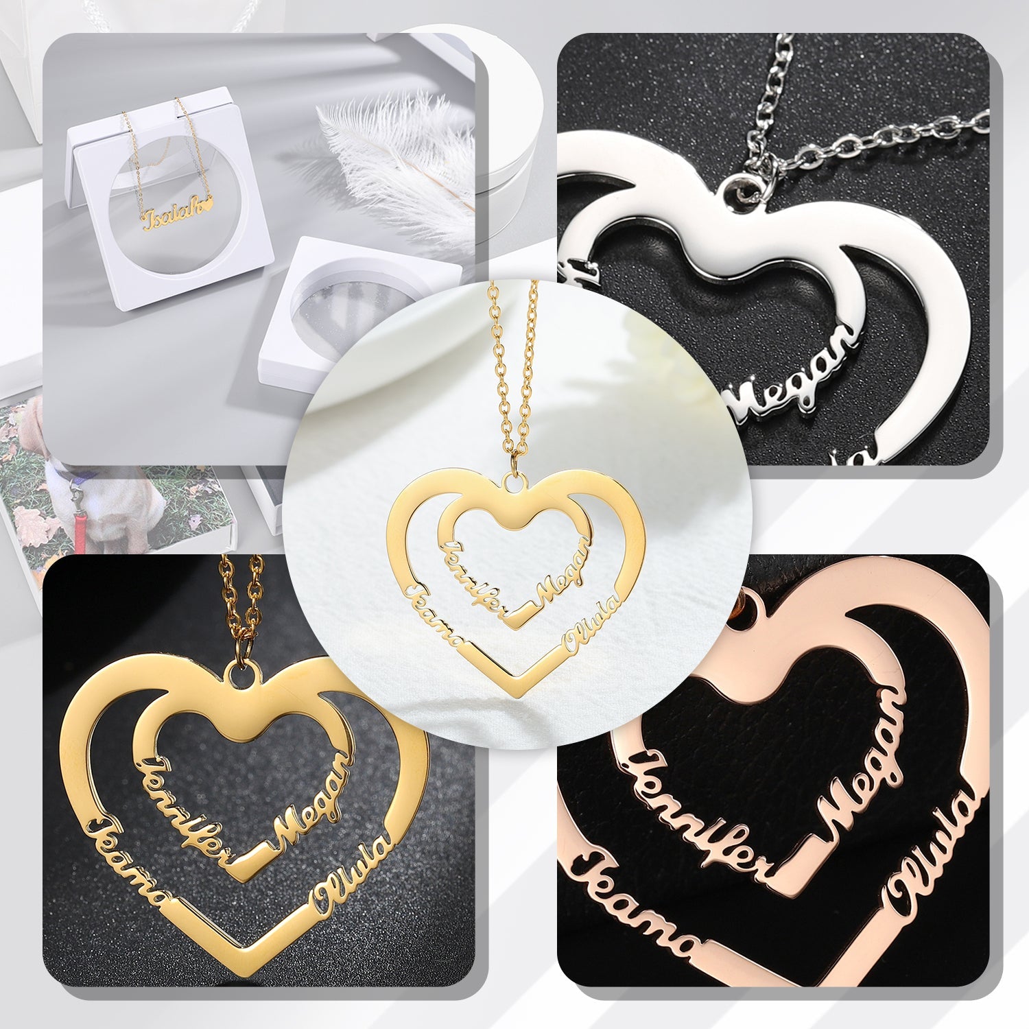 Mom Necklaces with Children's Names - Julri Box