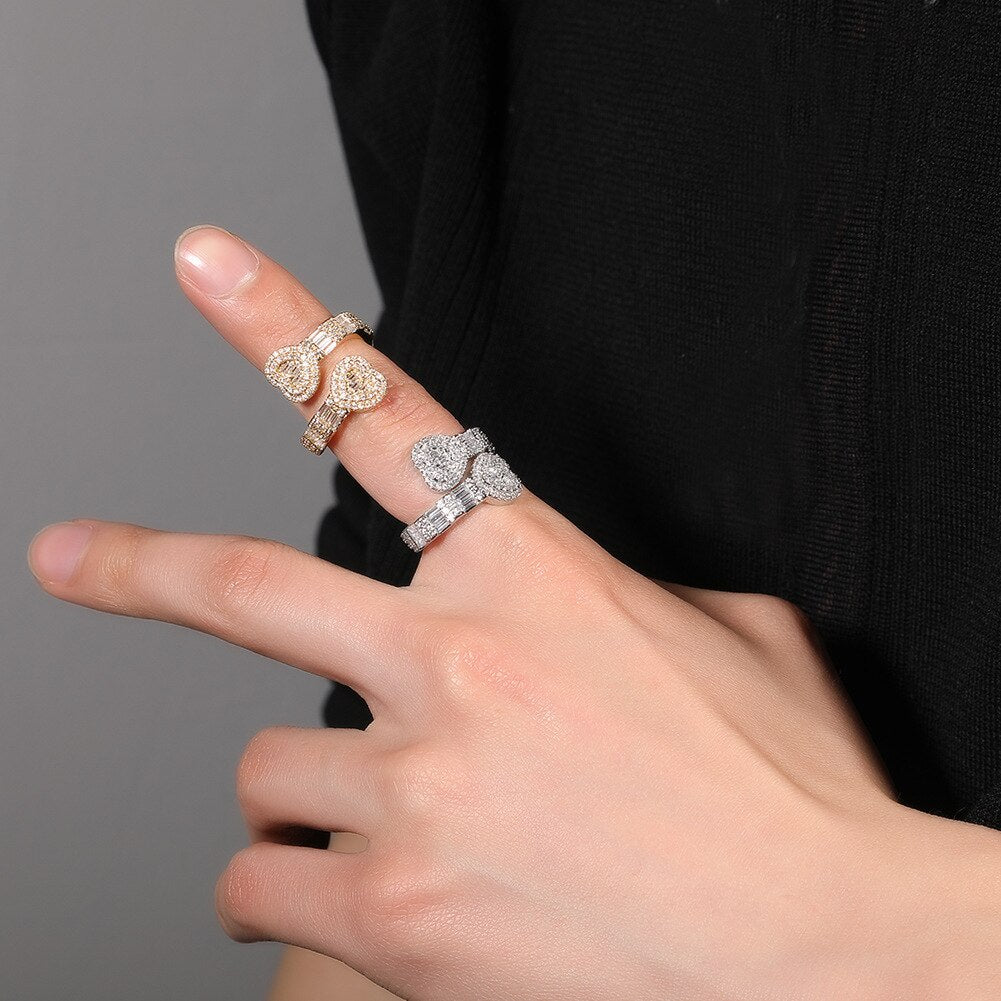Beautiful Iced Out Rings for Women | Heart Ring