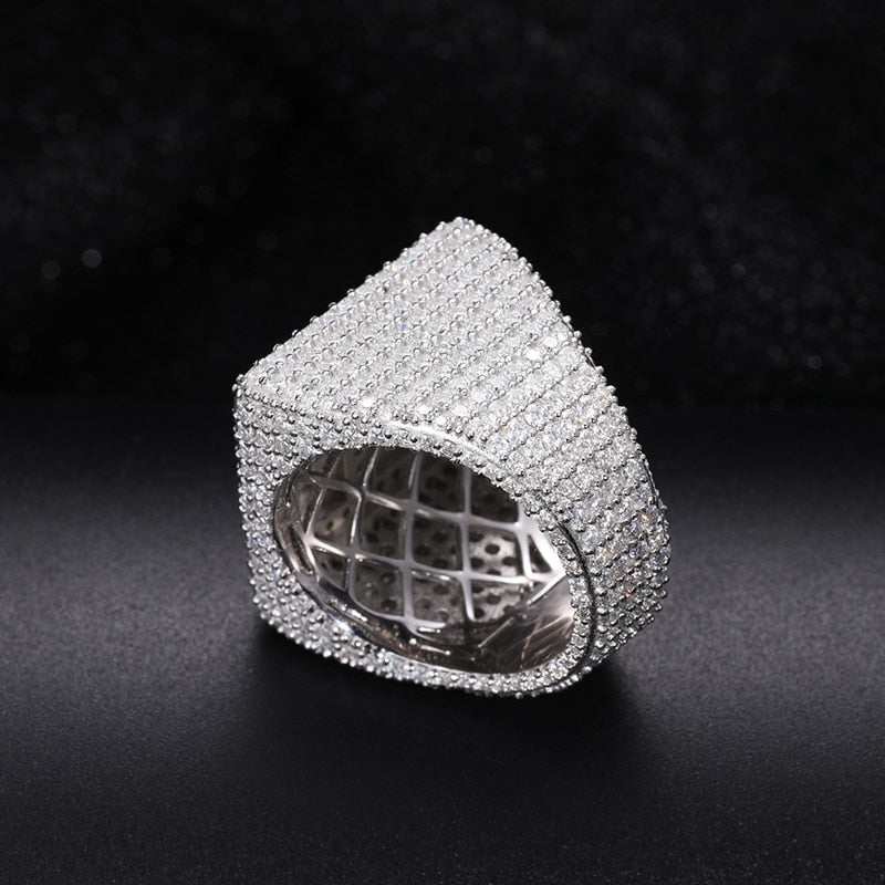 Real Iced Out Rings Mens | Real Hip Hop Jewelry