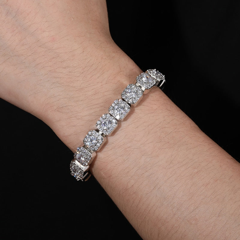 Moissanite | Iced Out Bracelet Mens Real | Iced Out Bracelet Real