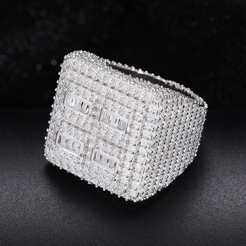 Real Iced Out Rings Mens | Real Hip Hop Jewelry