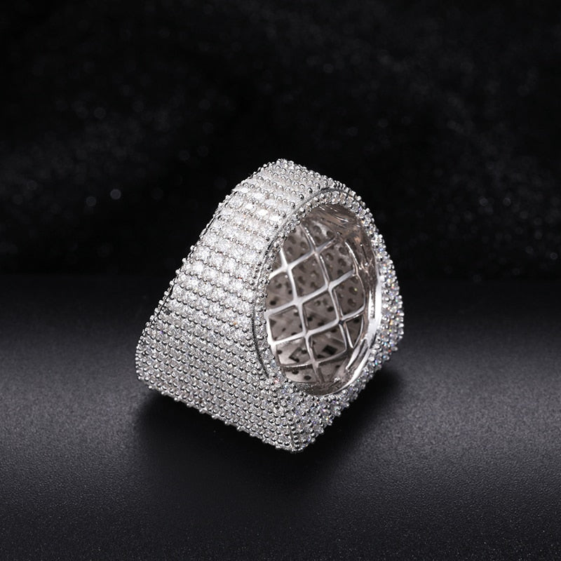 Real Iced Out Rings Mens | Real Hip Hop Jewelry