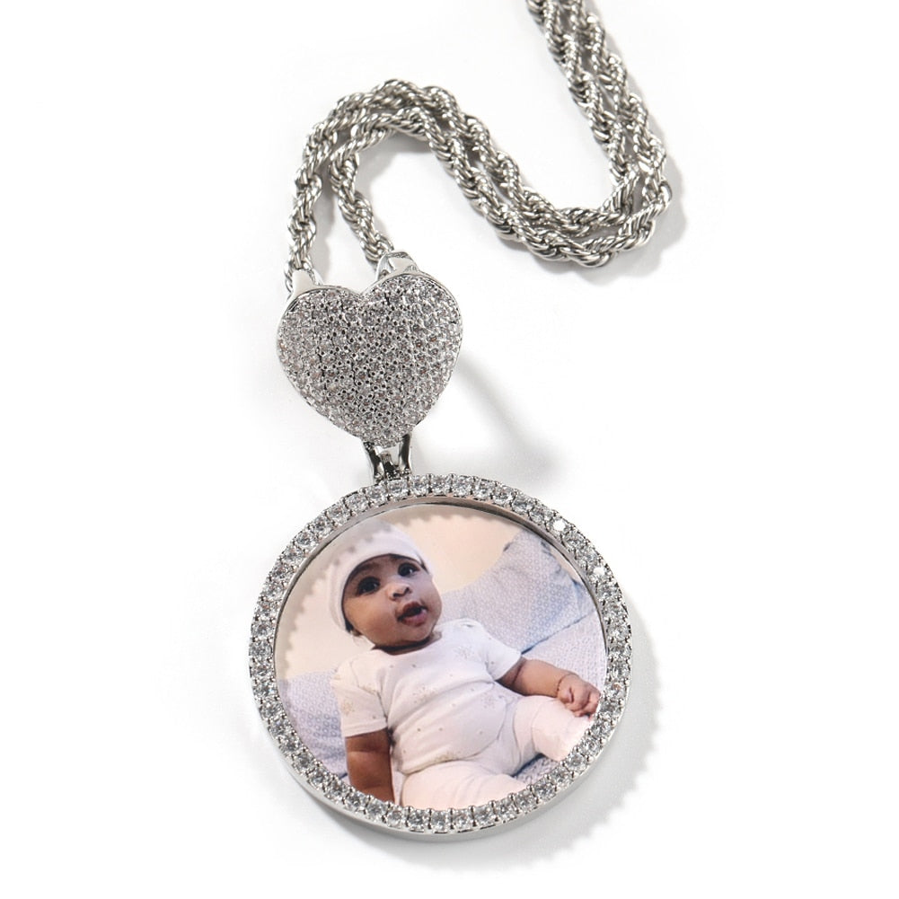 Personalized necklace with Picture | Photo Charm Necklave Gold