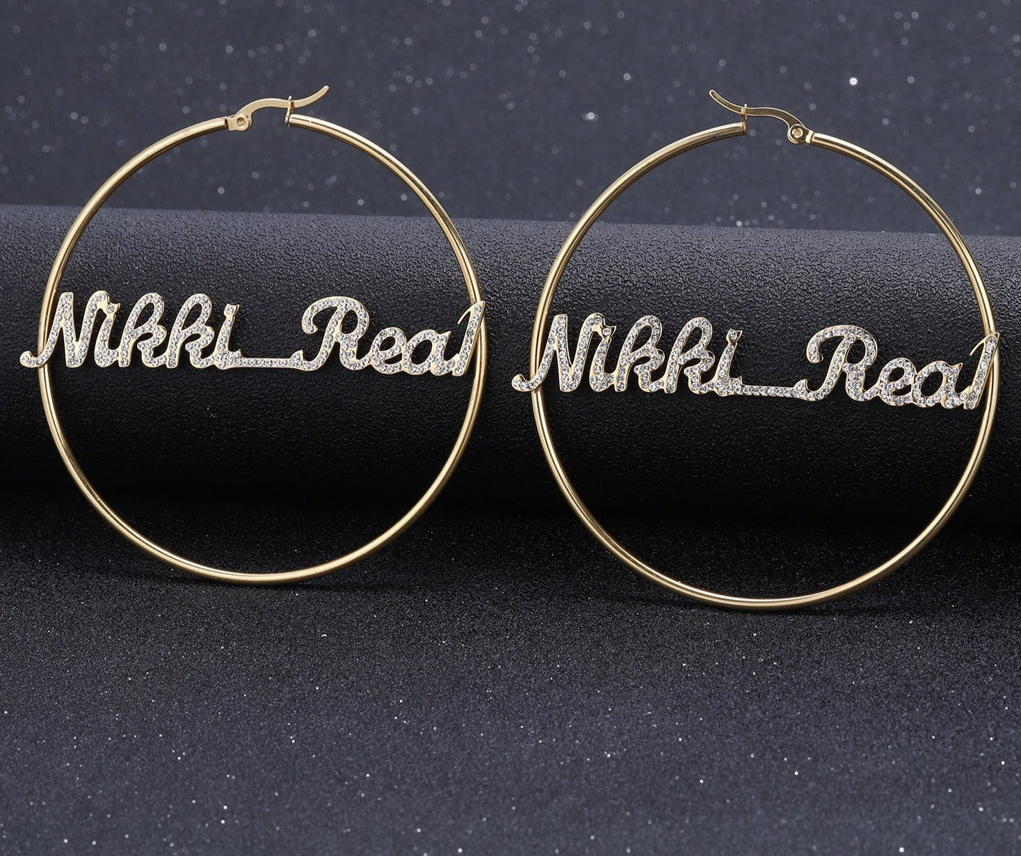 Large Hoop Earrings | Personalized