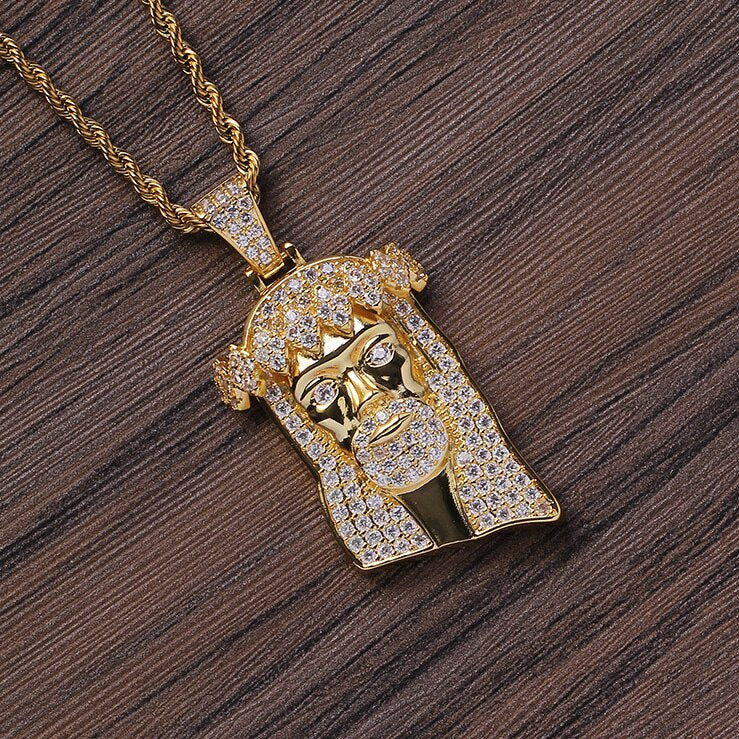 Iced Out Jewelry | Jesus Face Pendant | Hip Hop Jewelry Pendants