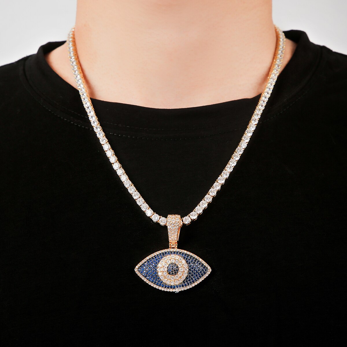 Iced Out Jewelry | Evil Eye Pendant | Hip Hop Jewelry Pendants