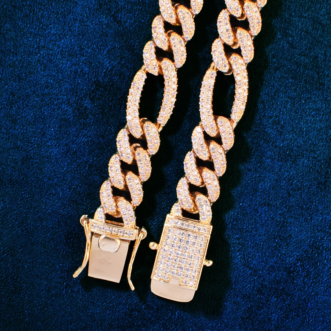 8mm | Figaro Chain Gold | Figaro Link Chain | Mens Gold Figaro Chain