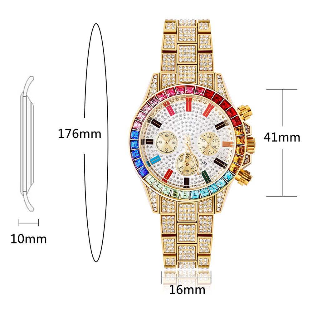 Rainbow Watch | Men's Rainbow Crystals Watches | Men's Designer Rainbow Watches