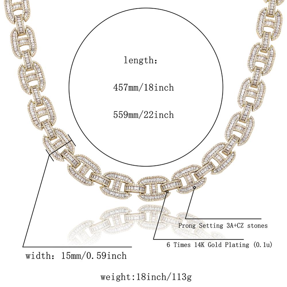 15mm | Mariner Link Chain | Mariner Link Necklace