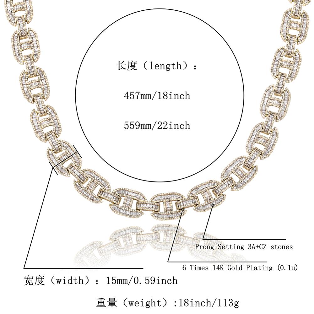 15mm | Gucci Link Chain | Hip Hop Chain