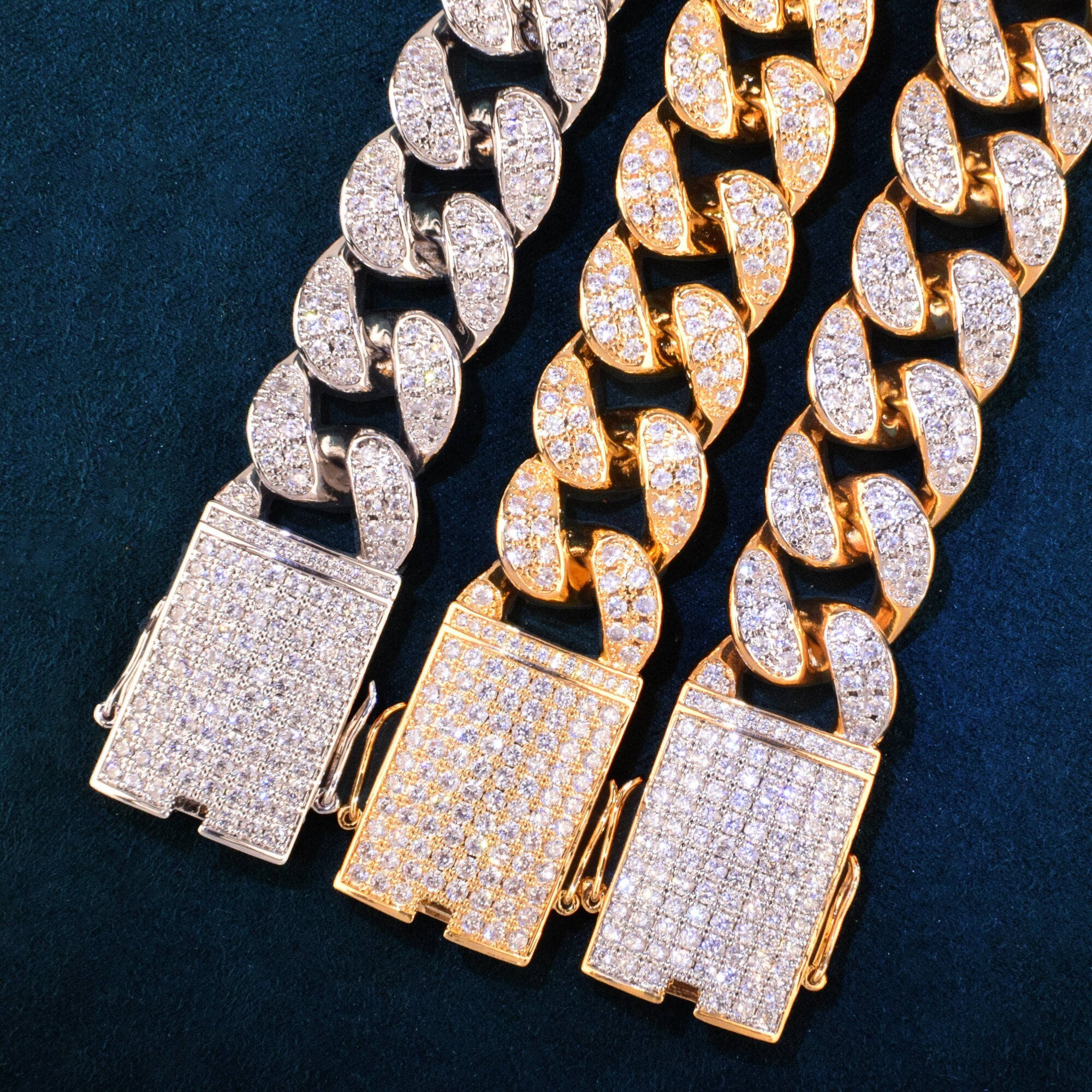 20mm | Miami Cuban Link Chain Gold | Mens Rose Gold Cuban Link Chain