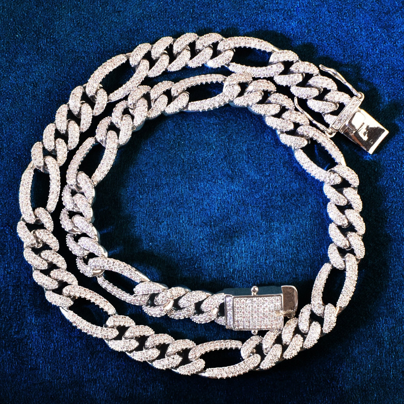 8mm | Figaro Chain Gold | Figaro Link Chain | Mens Gold Figaro Chain