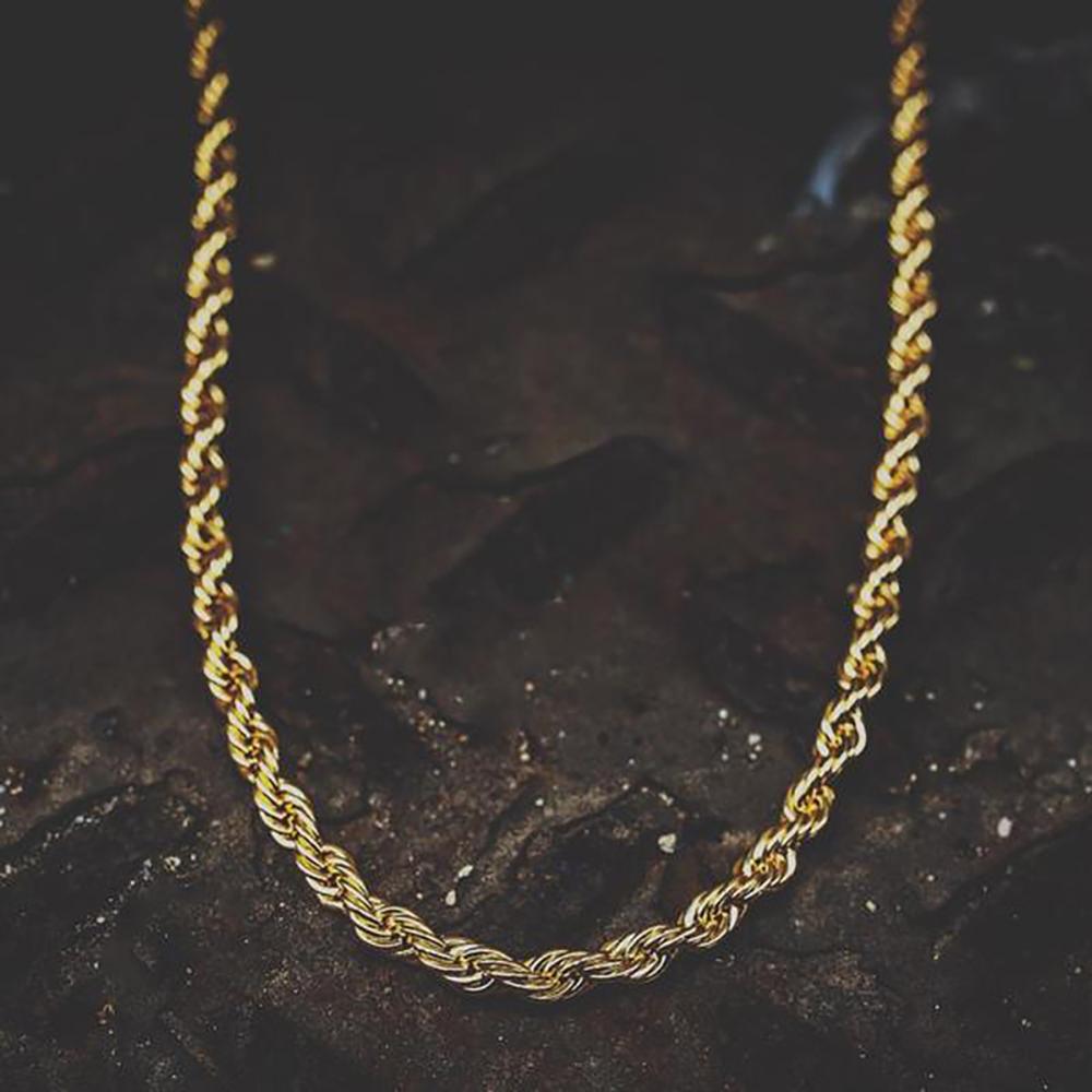 18k Gold Rope Chain 5mm | Rope Necklace | Rope Chain Necklace