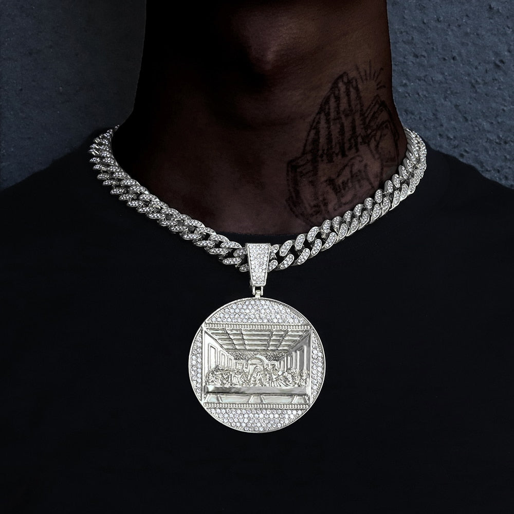 Iced Out Jewelry | Last Supper Pendant | Hip Hop Jewelry Pendants