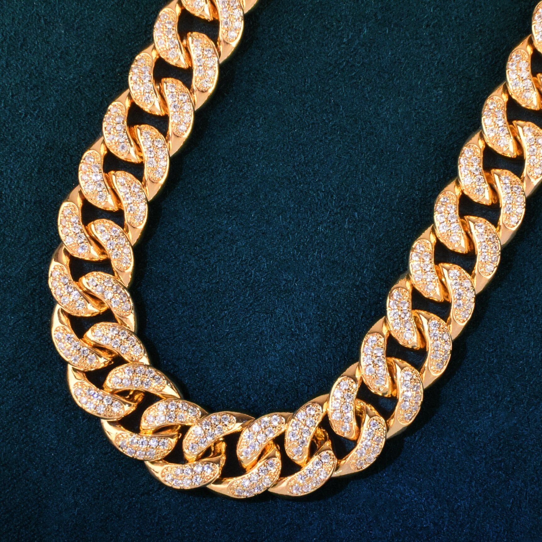 12mm Cuban Link Chain | Iced Out Miami Cuban Link Chain | Iced Miami Cuban Link Chain