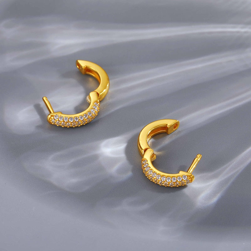 Mens Diamond Huggie Hoop Earrings | Moissanite Huggie Earrings