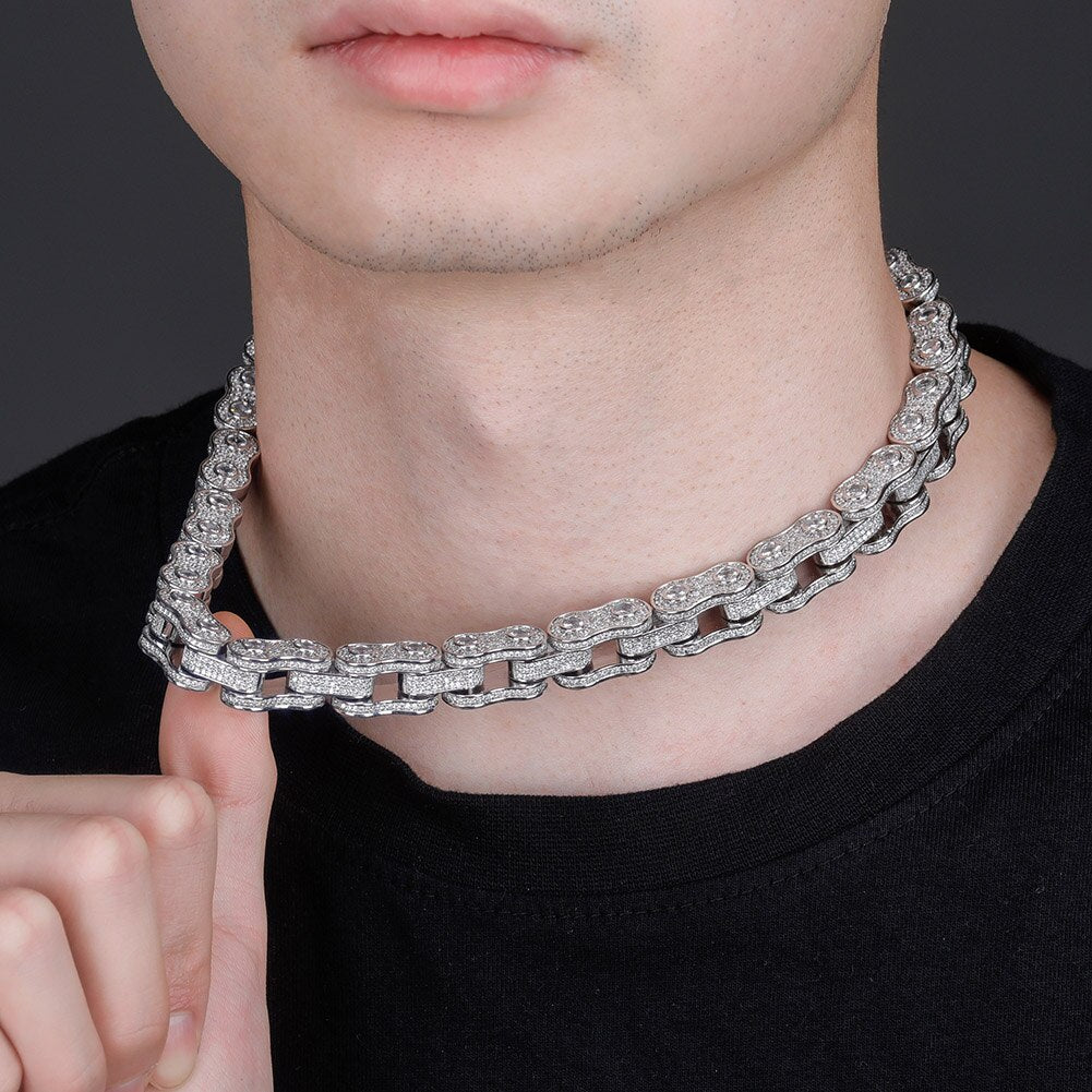 15mm | Bicycle Chain Necklace | Motorcycle Chain Necklace