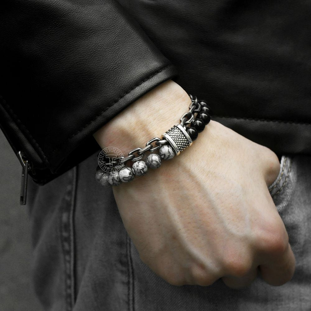 Mens Stone Bead Bracelets | Mens Bead Bracelets | Bead Bracelets Mens