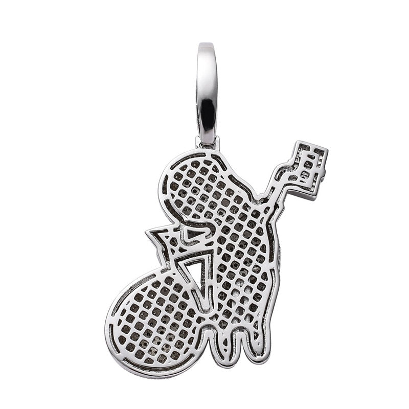 Iced Out Cartoon Pendants | Money Bag Pendant | Hip Hop Jewelry Pendants