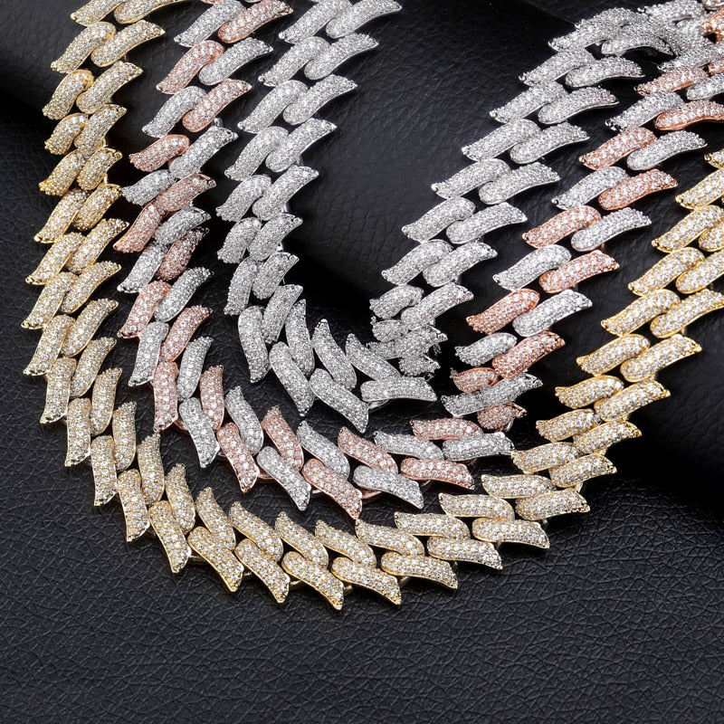 16mm Cuban Link Chain | Mens Rose Gold Cuban Link Chain