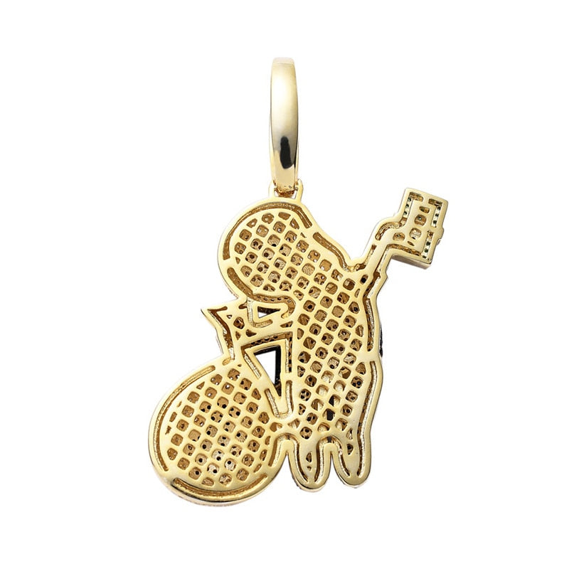 Iced Out Cartoon Pendants | Money Bag Pendant | Hip Hop Jewelry Pendants