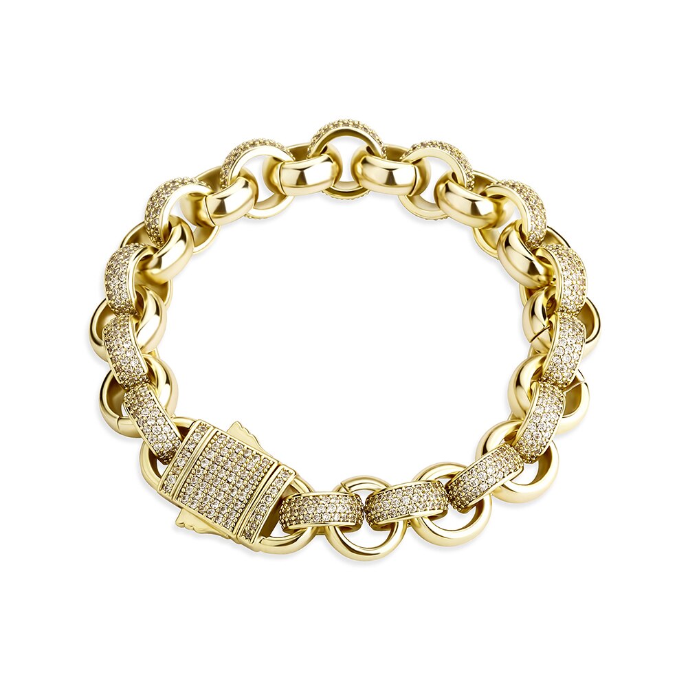 12mm | Rolo Bracelet | Rolo Link Bracelet | Gold Rolo Bracelet