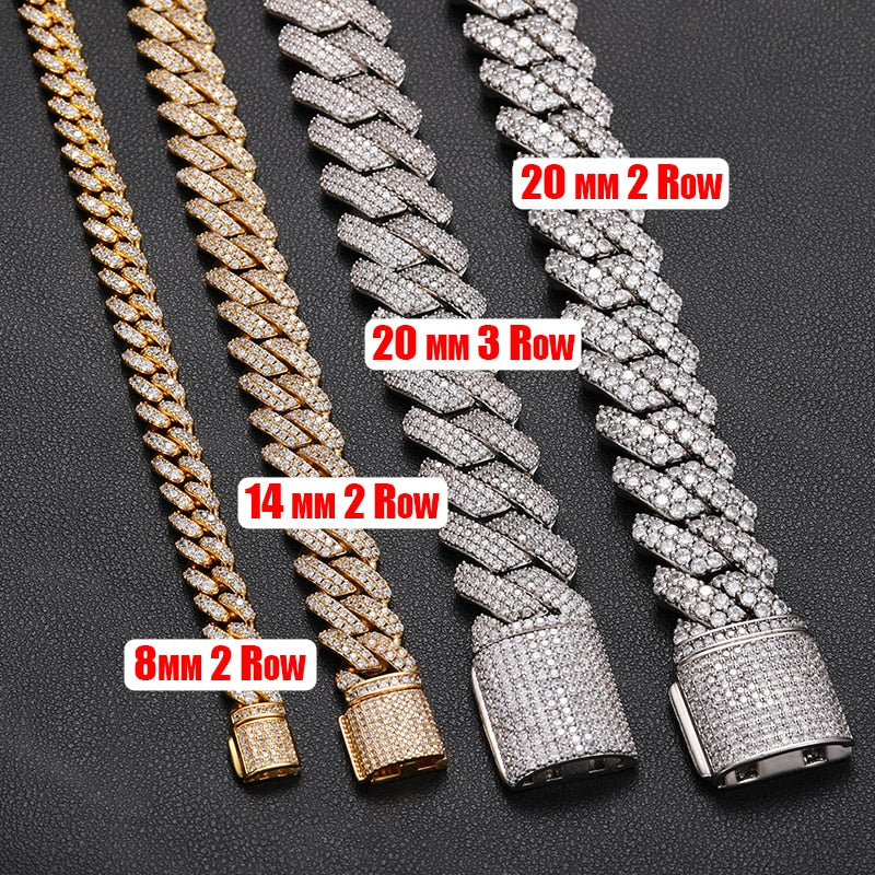 8mm - 20mm | Iced Out Miami Cuban Link Chains | Diamond Miami Cuban Link Chain