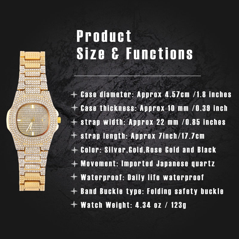 Iced Out Watch | Hip Hop Jewelry for Men