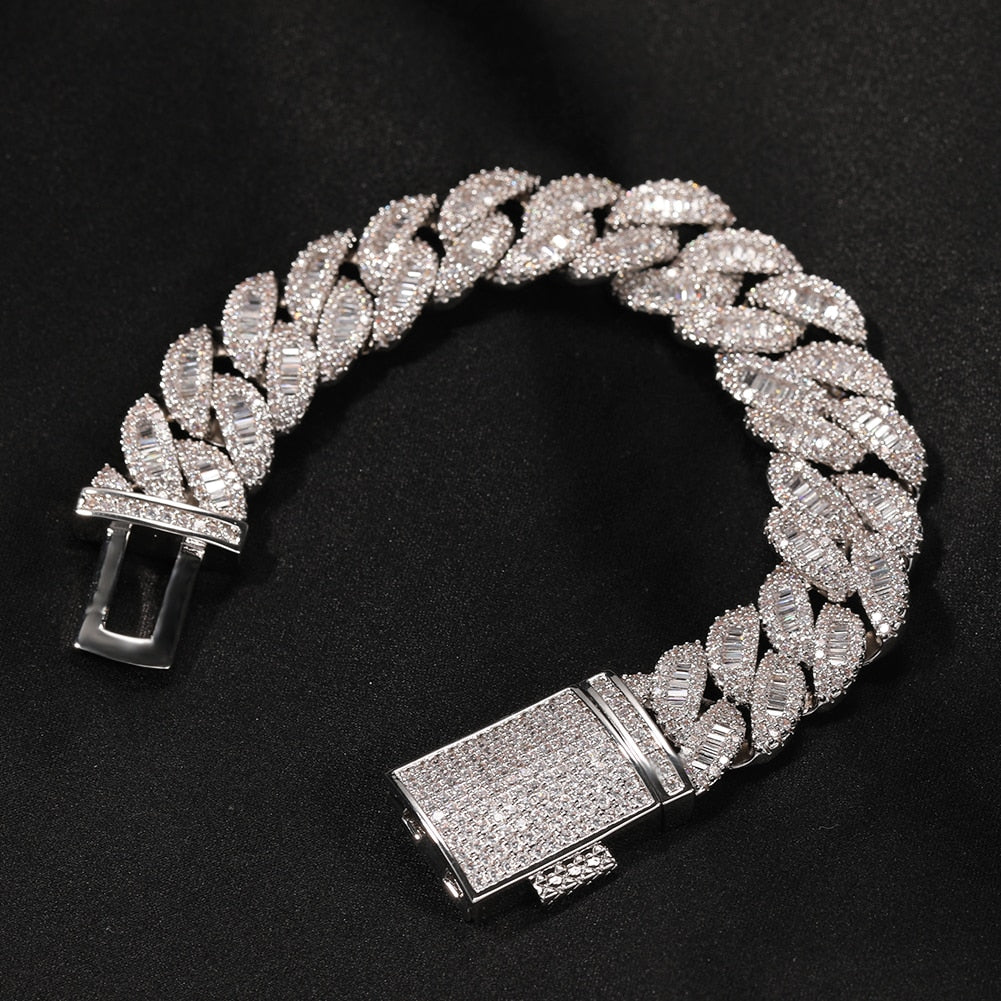 16mm | Cuban Link Mens Bracelet | Iced Out Bracelet