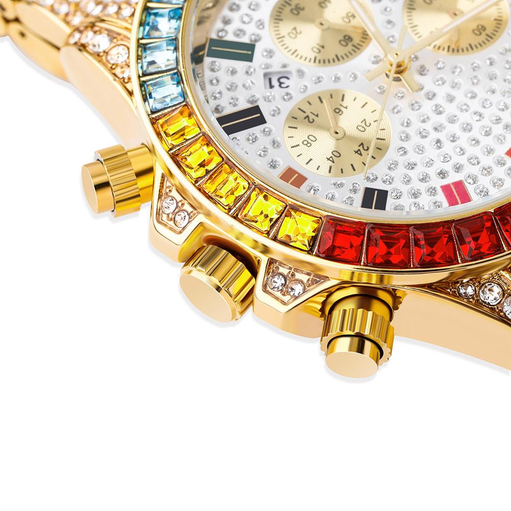 Rainbow Watch | Men's Rainbow Crystals Watches | Men's Designer Rainbow Watches