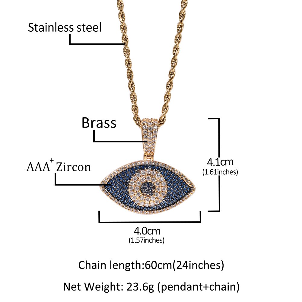 Evil Eye Necklace | Evil Eye Pendant | Gold Evil Eye Necklace