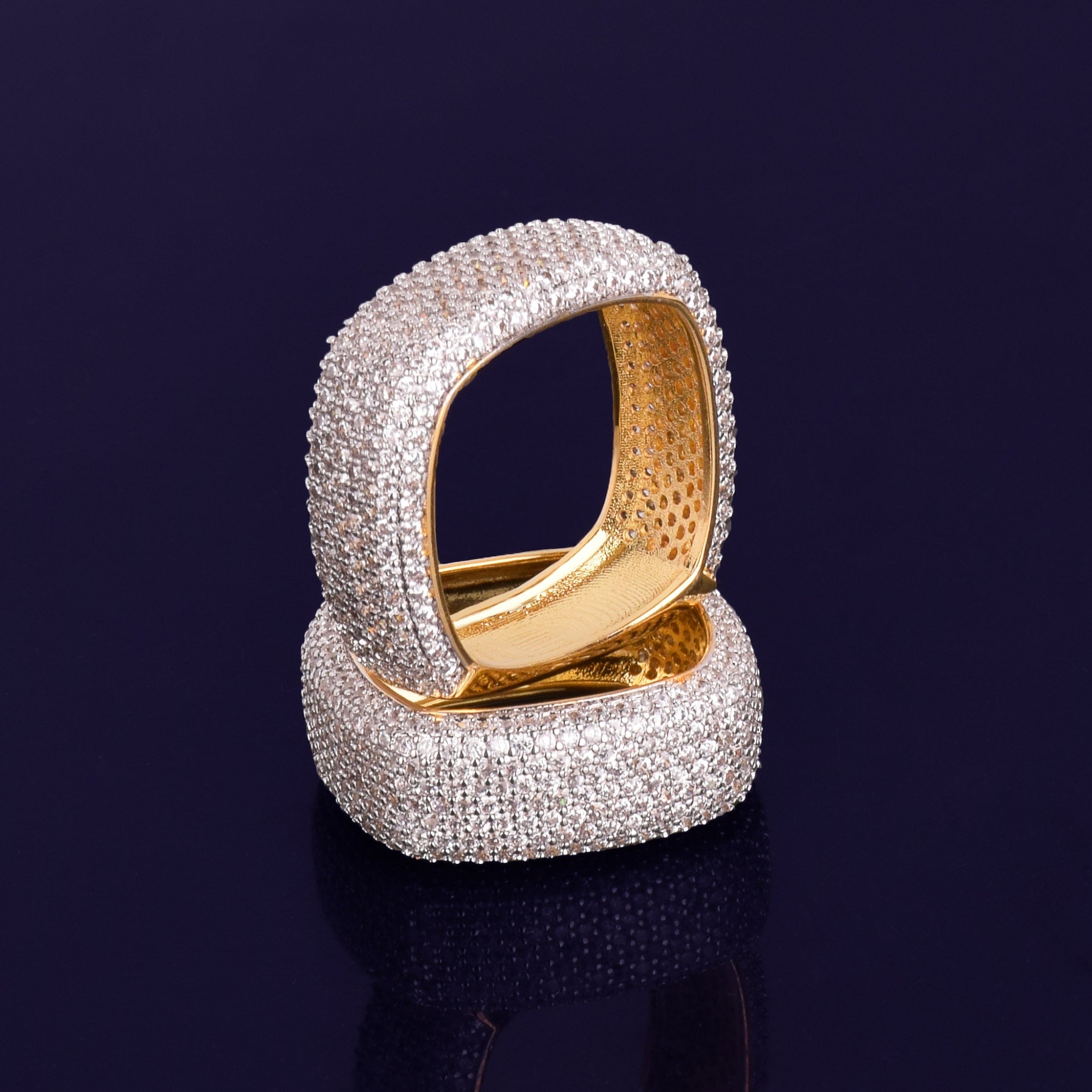 18k Gold | Mens Hip Hop Rings | Gold Ring Hip Hop