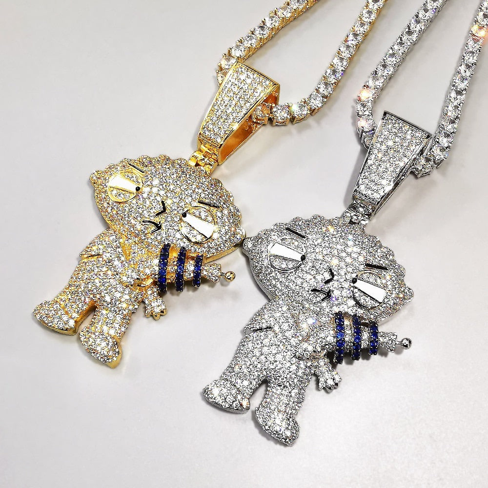 Family Guy Necklace | Iced Out Cartoon Pendants