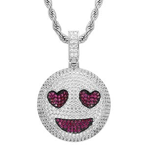 Smiley Face Necklace | Smiley Face Pendant | Emoji Pendant Hip Hop