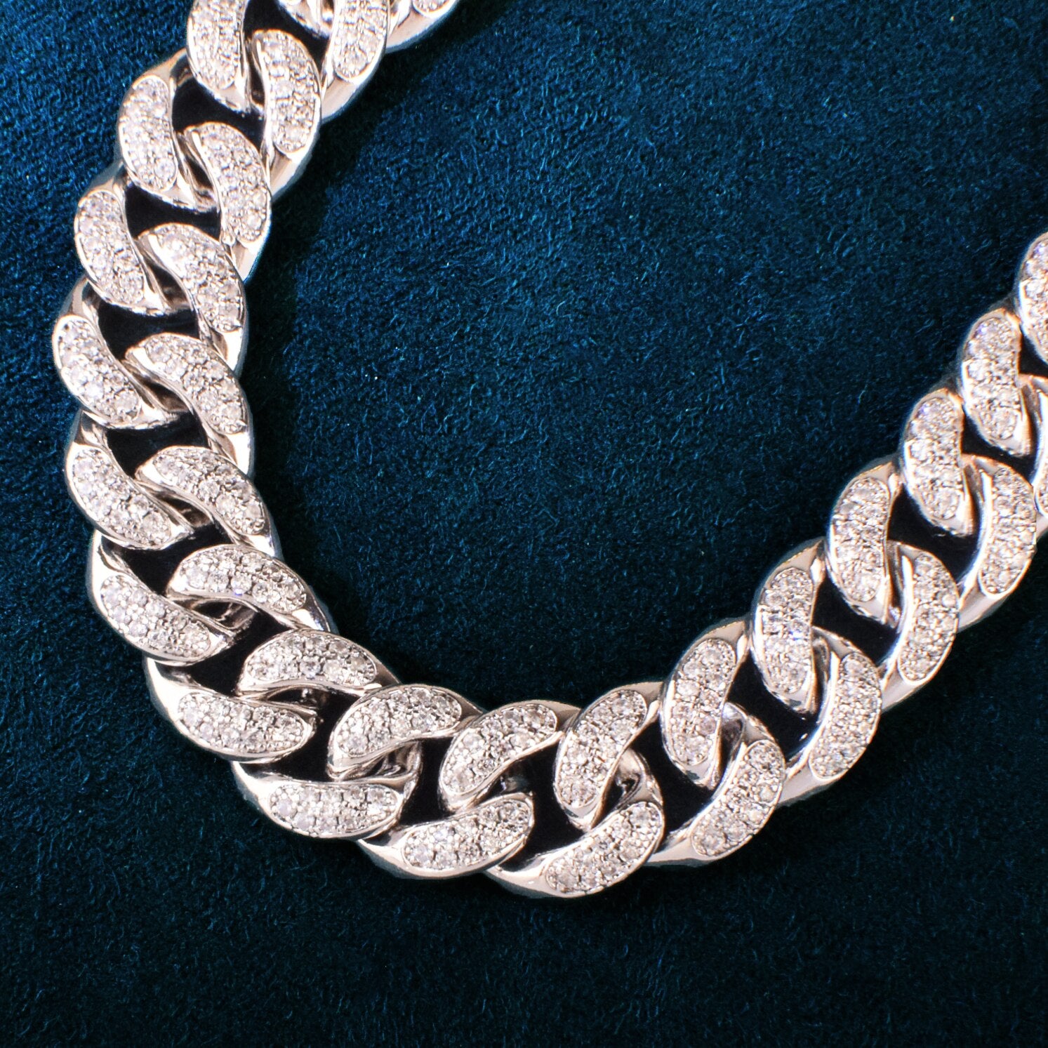 12mm Cuban Link Chain | Iced Out Miami Cuban Link Chain | Iced Miami Cuban Link Chain