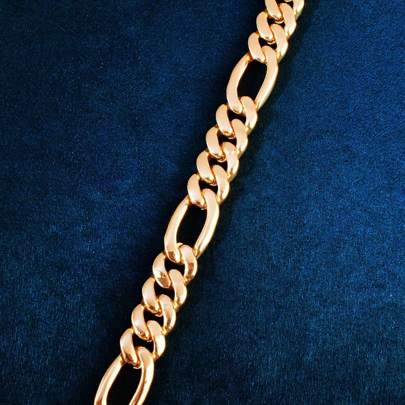 8mm | Figaro Chain Gold | Figaro Link Chain | Mens Gold Figaro Chain