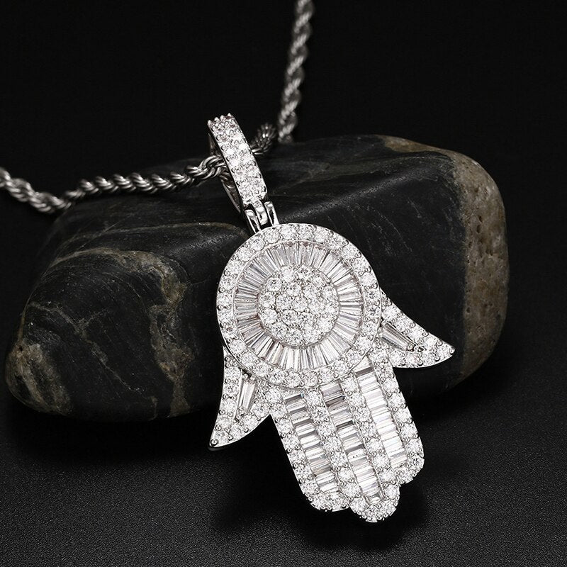 Hamsa Hand Necklace | Silver Hamsa Hand Necklace