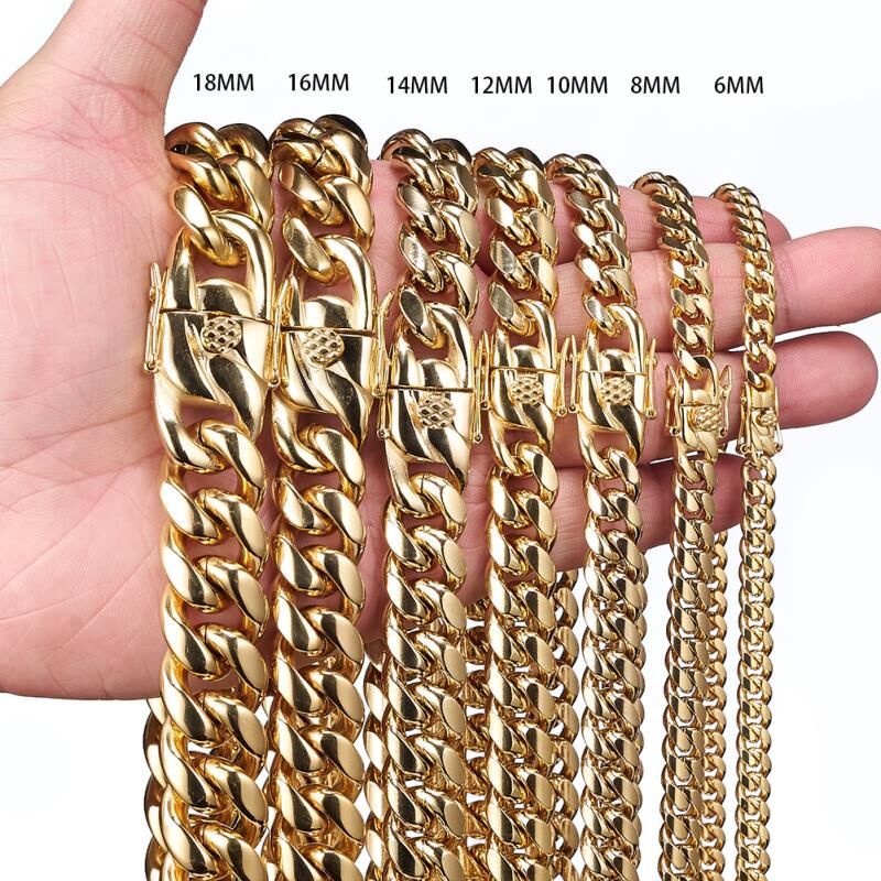 6mm - 18mm | Silver Cuban Link Chain | Gold Cuban Link Chain | Stainless Steel