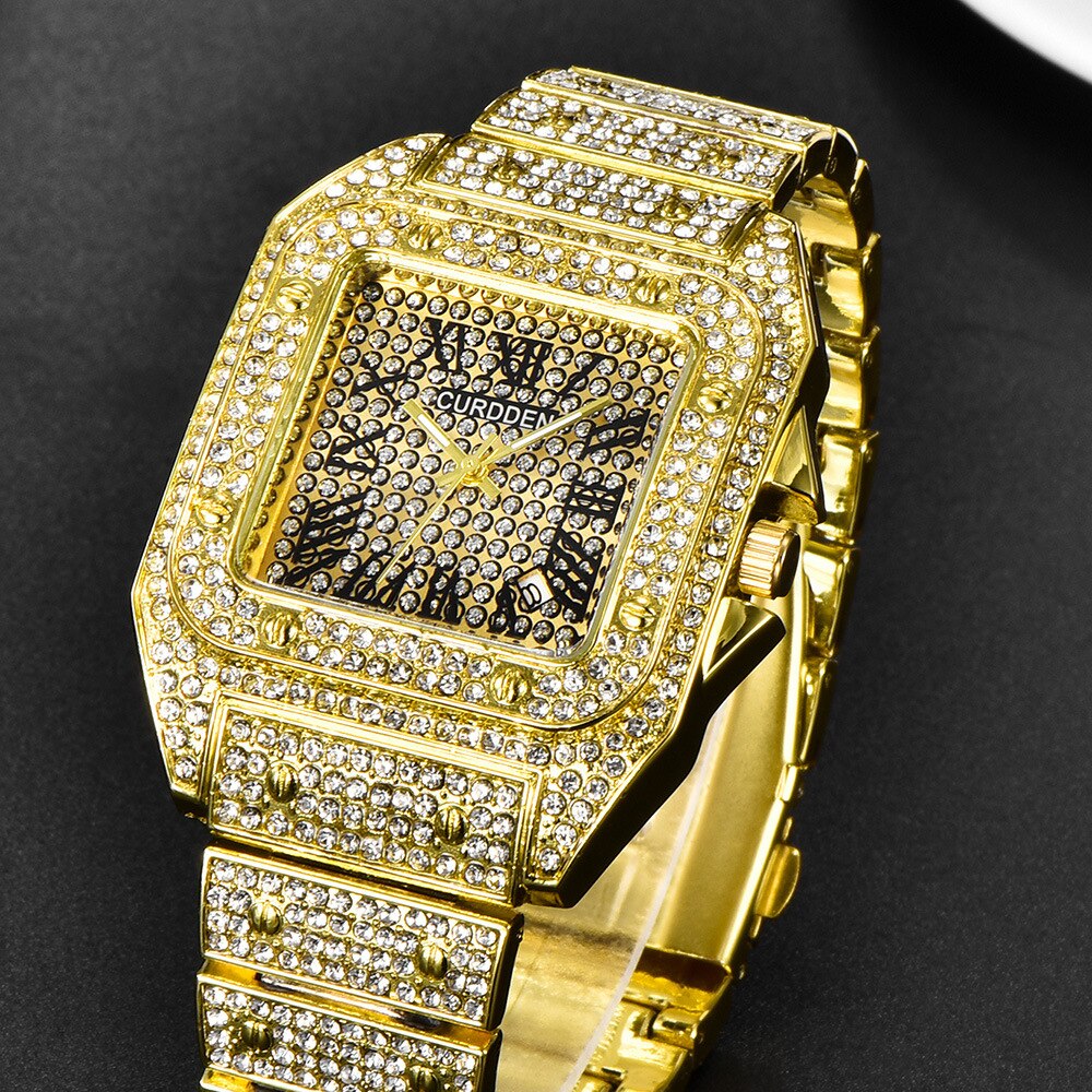 Black Diamond Watch | Black Crystal Diamond Watch for Men