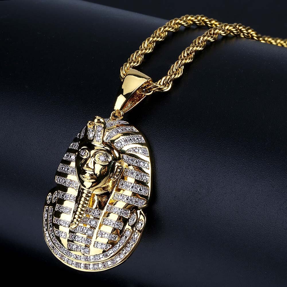 Pharaoh Necklace | Gold Egyptian Pharaoh Pendant