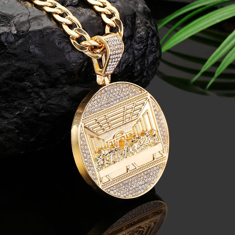 Iced Out Jewelry | Last Supper Pendant | Hip Hop Jewelry Pendants