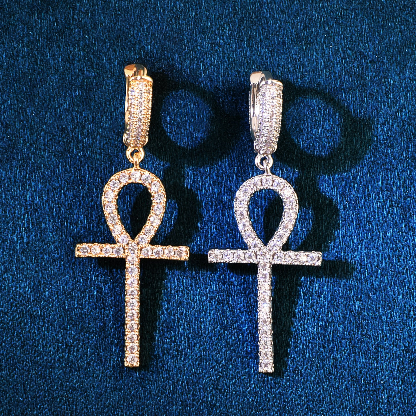 Ankh Earrings | Mens Dangle Earrings | Men Dangling Earrings