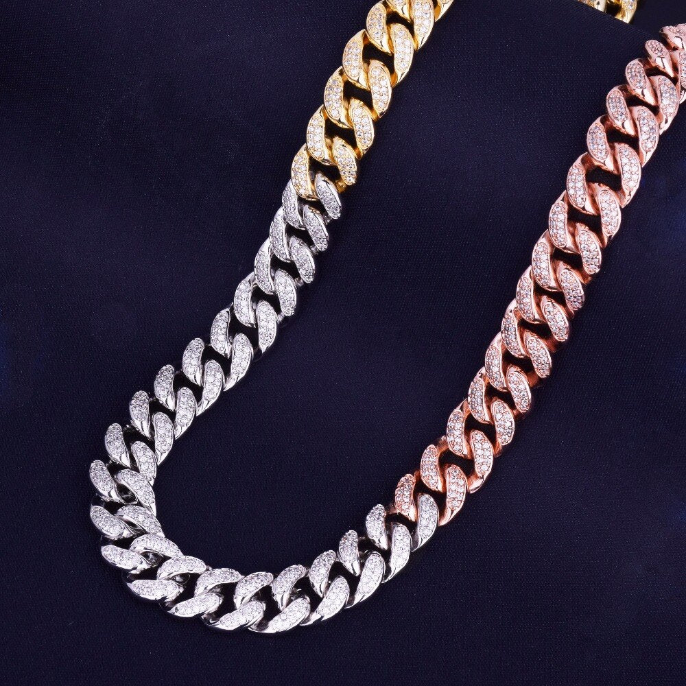 13mm Cuban Link Chain | Womens Cuban Link Chain | Diamond Cuban Link Necklace