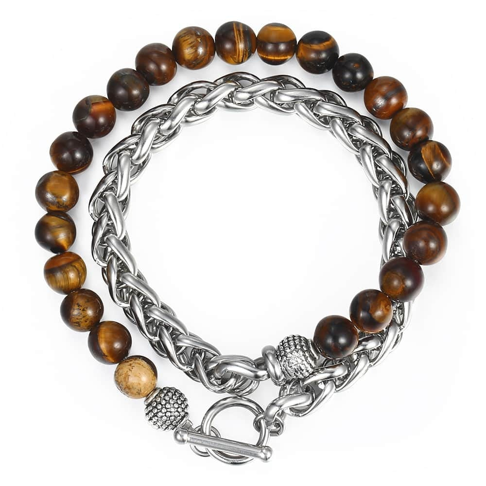 Mens Beaded Bracelets | Beaded Bracelets for Men | Beaded Stone Bracelets