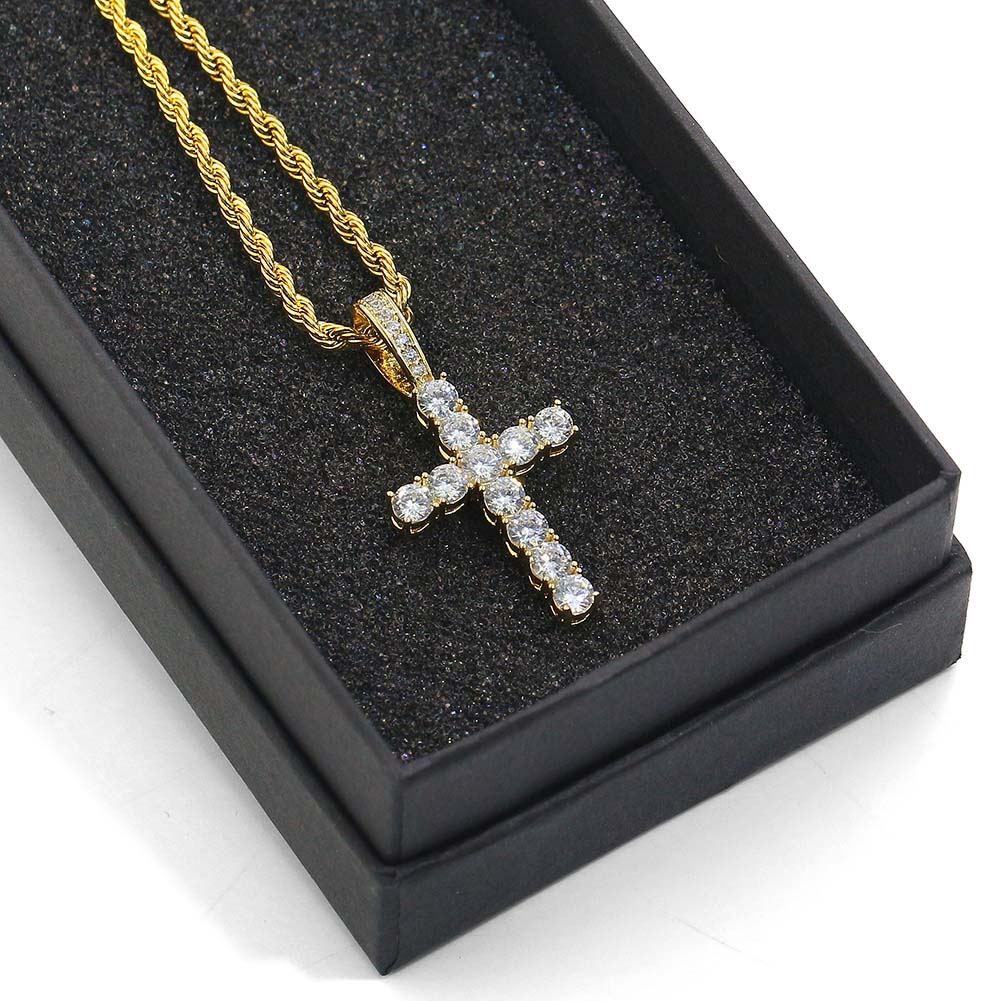 Iced Out Cross Pendant | Iced Out Cross Chain | Iced Out Cross Necklace