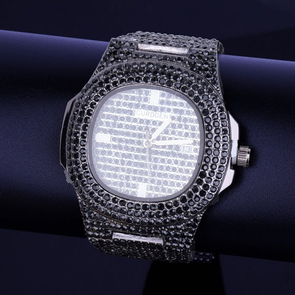 Blue Diamond Mens Watch | Blue Diamond Watch | Multi Color Diamond Watches