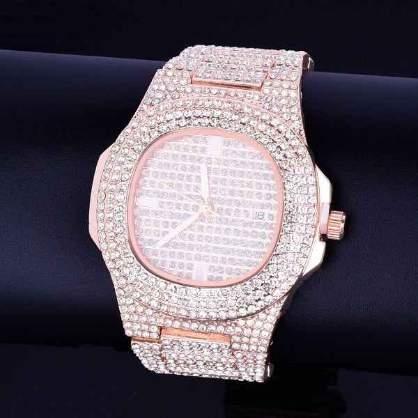 Blue Diamond Mens Watch | Blue Diamond Watch | Multi Color Diamond Watches